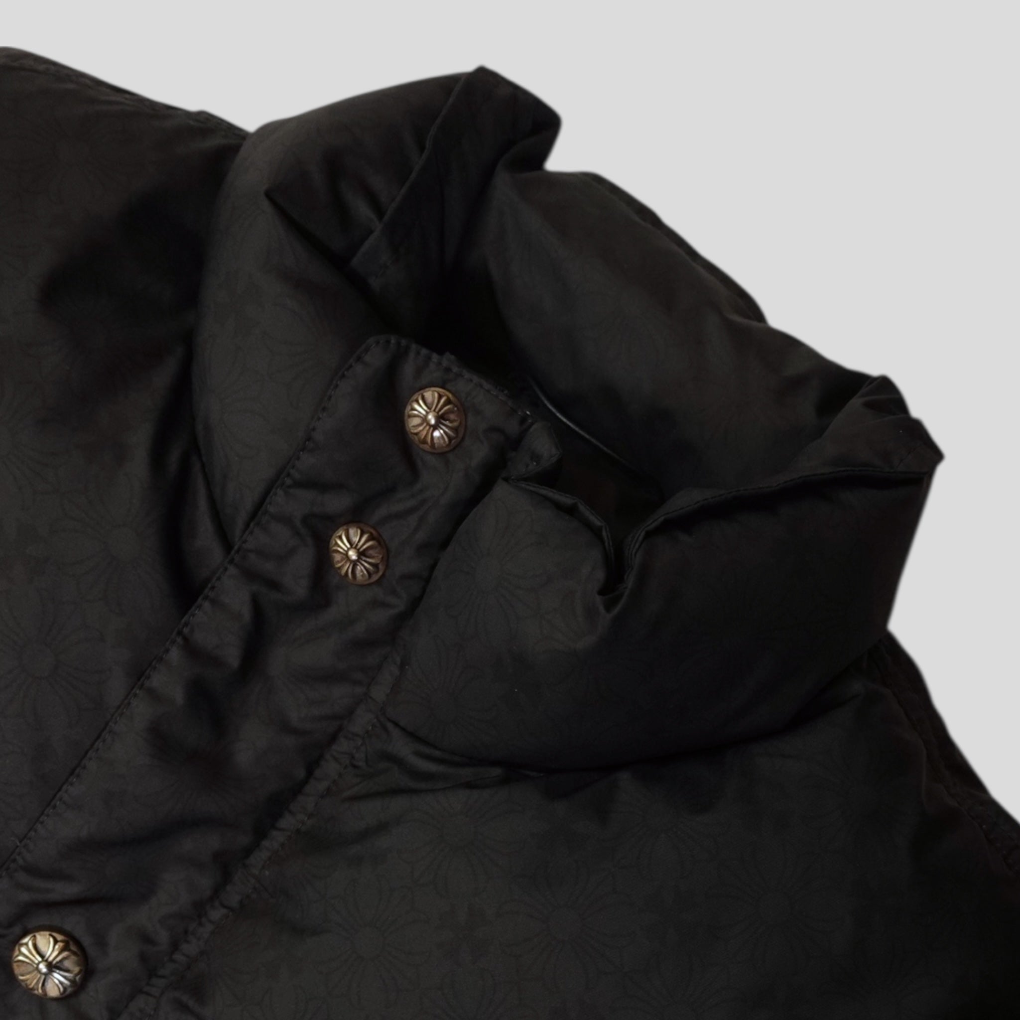 Chrome Hearts Plus Pattern Puffer in Black