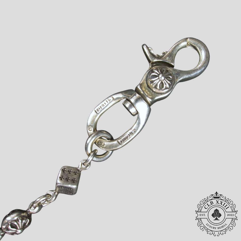 Chrome Hearts Dice & Ball Wallet Chain in Silver