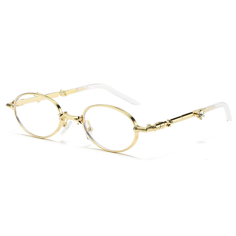 Foldable Small Frame Light-Tinted Sunglasses – Women’s Luxury Style