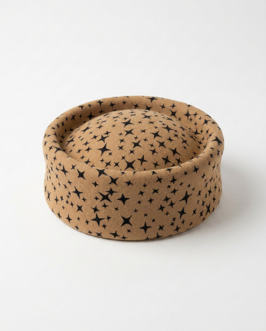 Celestial Wool Star Print Beret