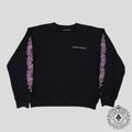 Chrome Hearts Floral Sleeve Crewneck in Black / Pink