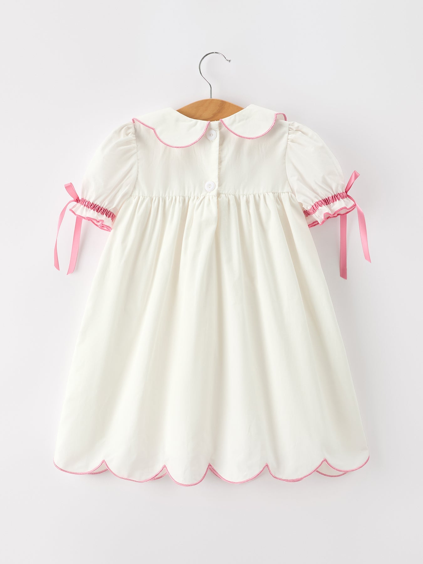 Pink Cross Bishop Christening Girls Dress