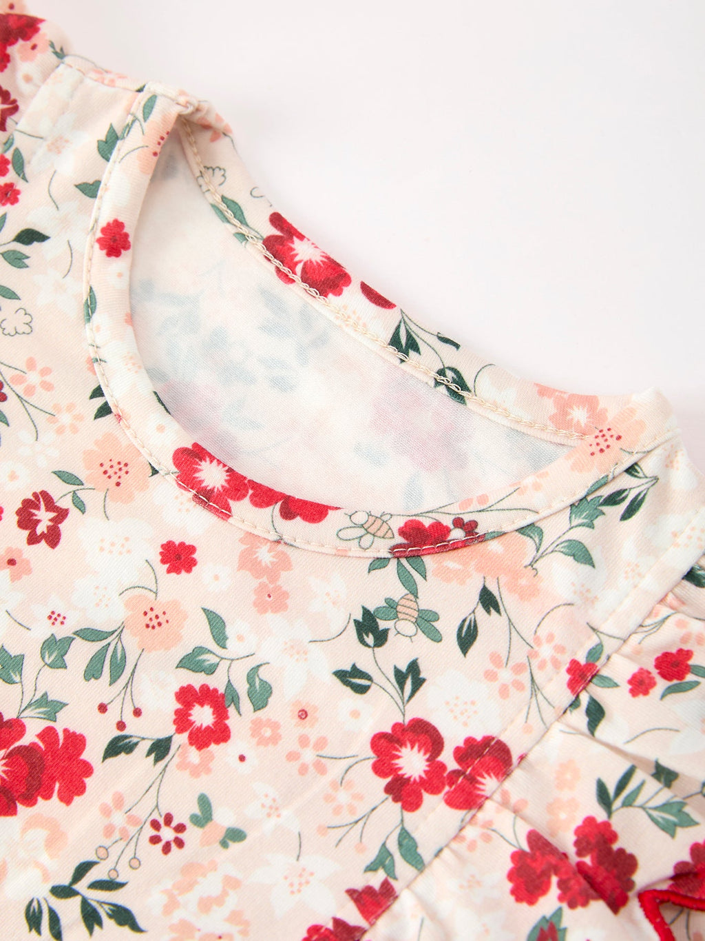Fall Floral Bow Girls Twirl Dress