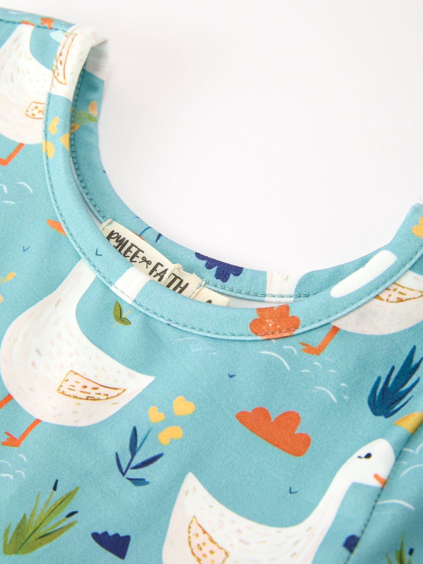 PREORDER Fall Goose Print Girls Long Sleeve Twirl Dress