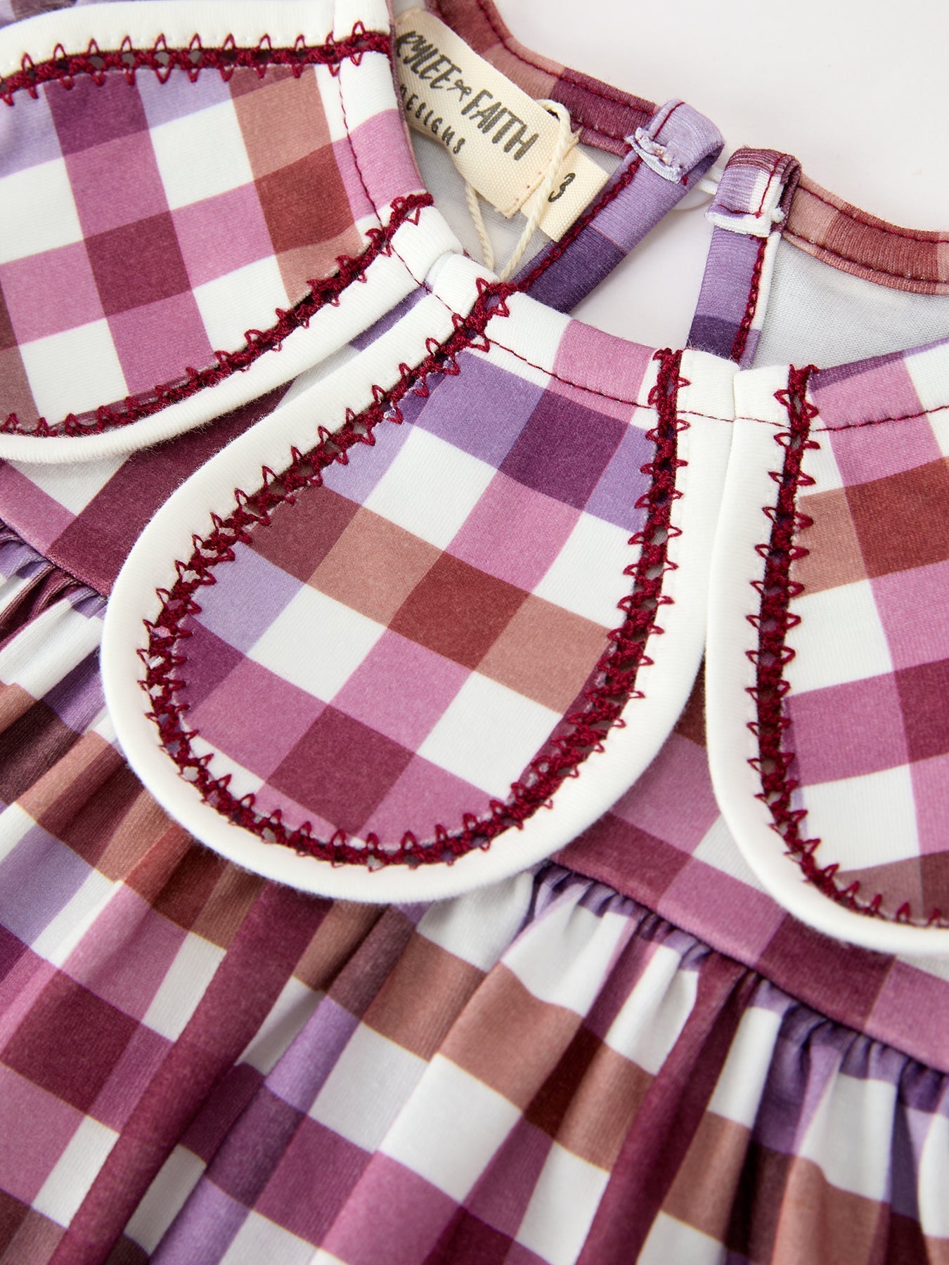 Fall Plaid Petals Collar Girls Dress