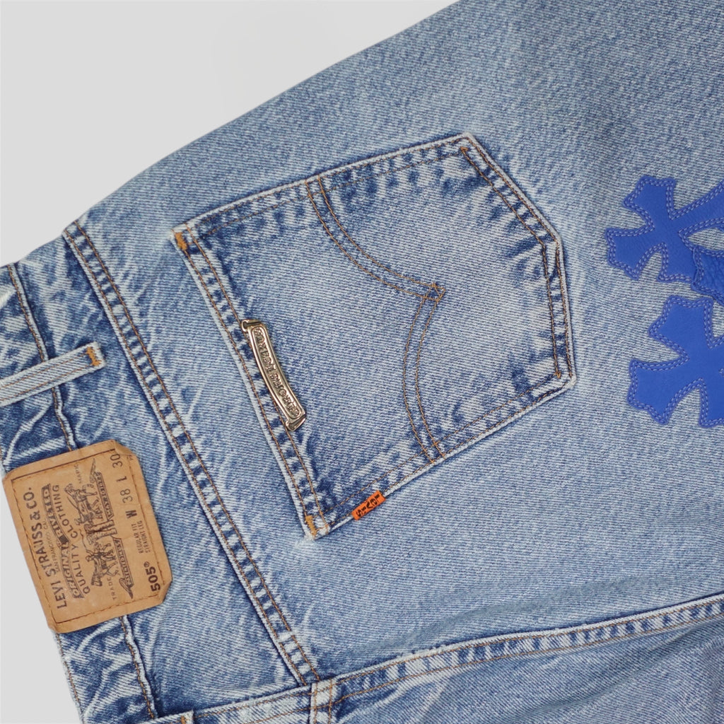 Chrome Hearts Cross Patch Stencil Jeans