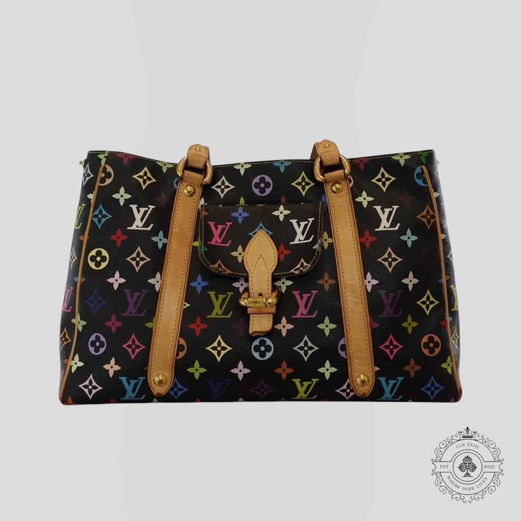 Louis Vuitton x Takashi Murakami Aurelia MM Monogram Purse in Black