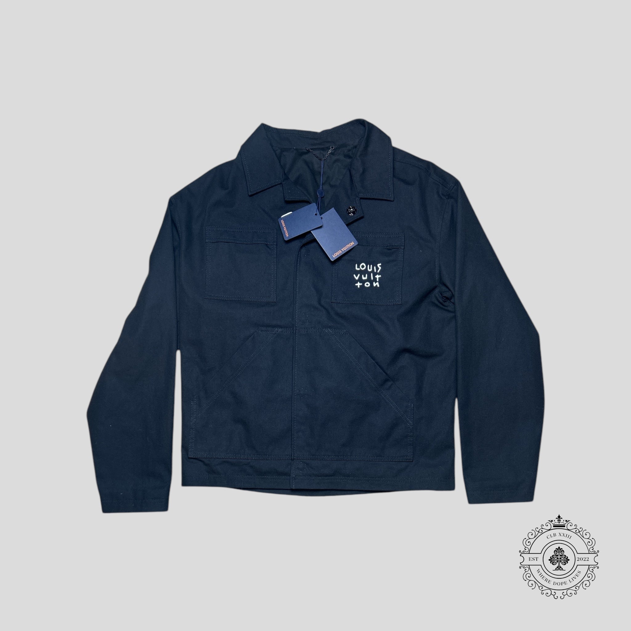 Louis Vuitton LV Stitch Spread Technical Overshirt Jacket in Black