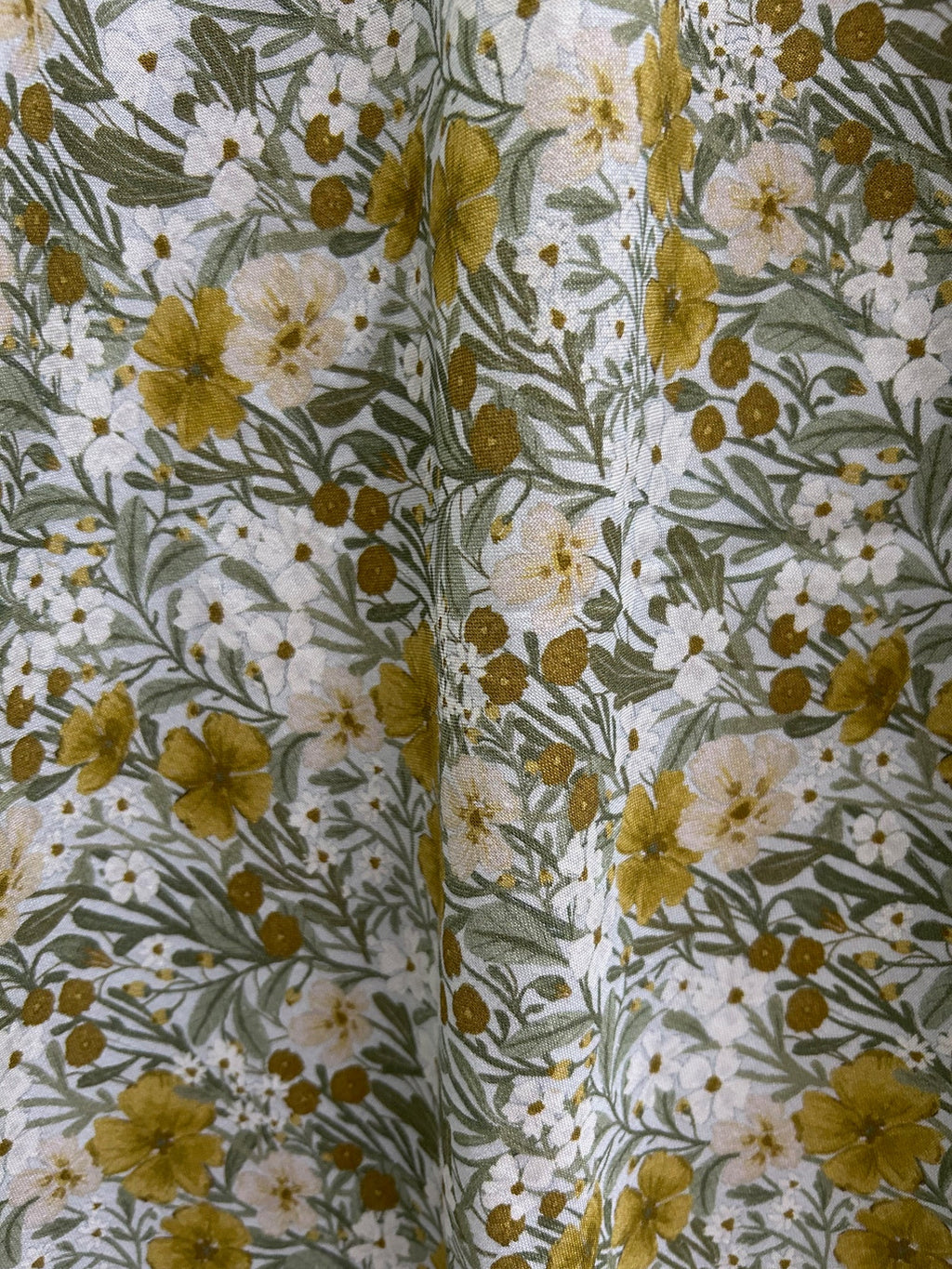 Mustard Floral Midi Dress