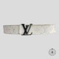 Louis Vuitton Monogram Eclipse Taigarama Belt in White