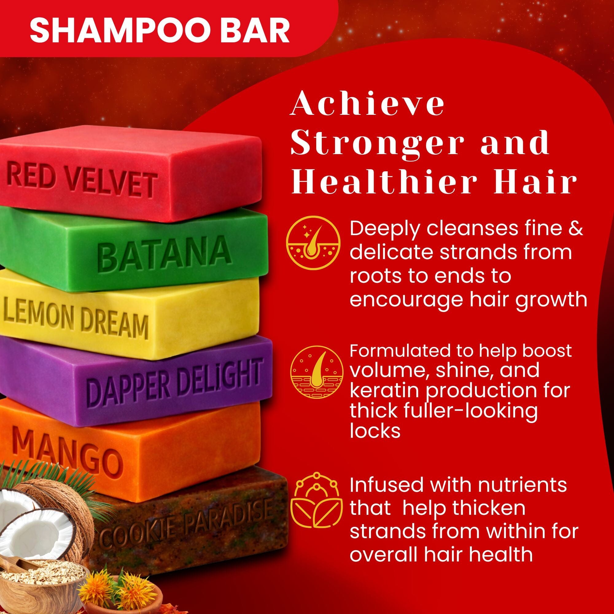 Batana Shampoo Bar for Dry Scalp & Coarse Hair