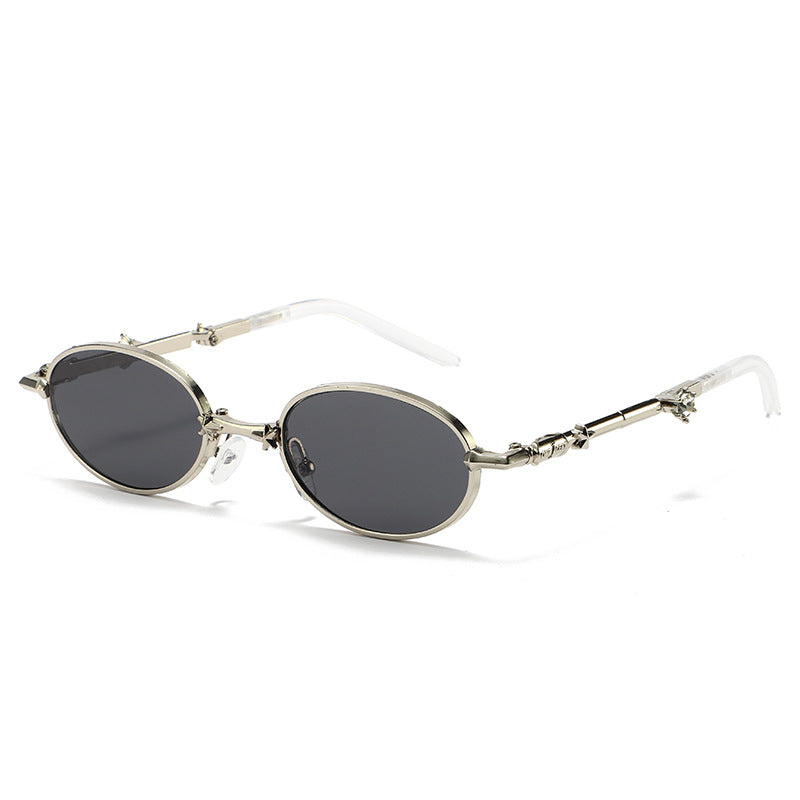 Foldable Small Frame Light-Tinted Sunglasses – Women’s Luxury Style