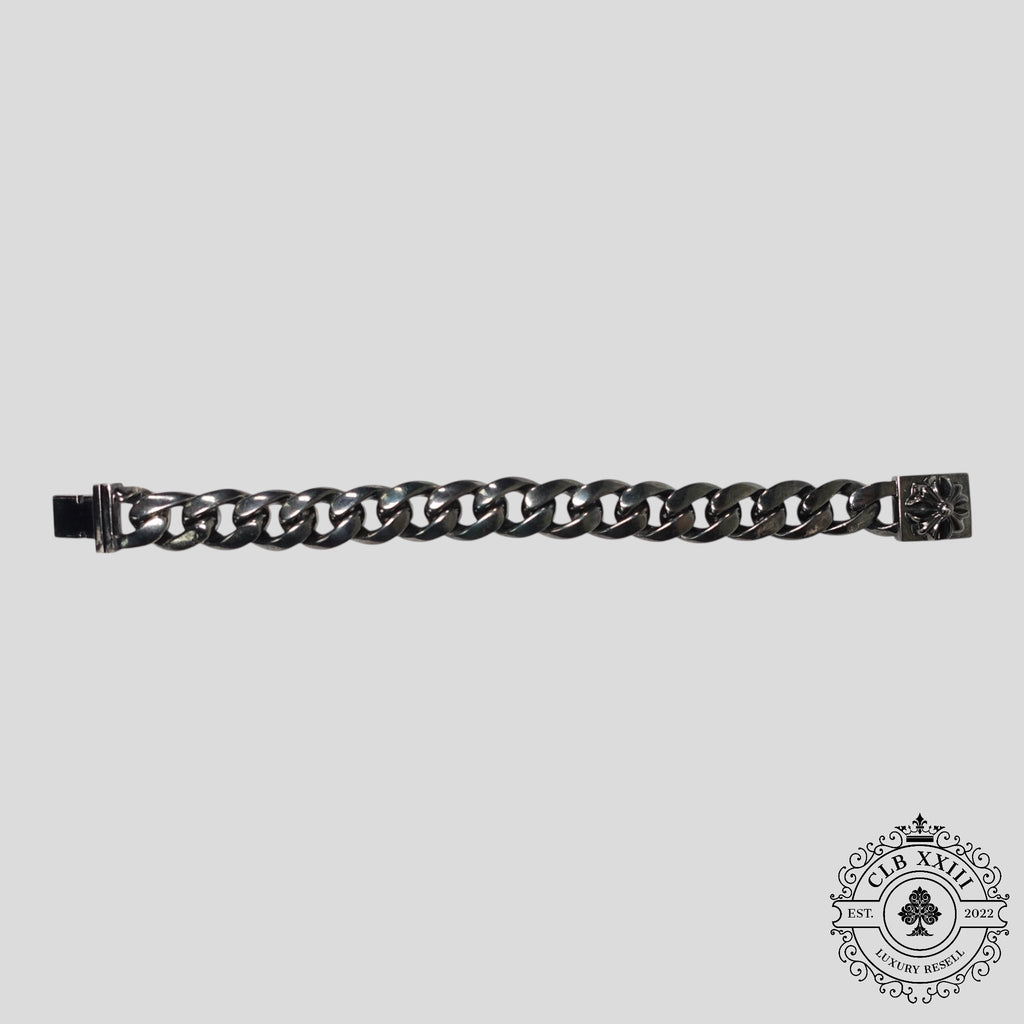 Chrome Hearts Cuban Bracelet in Oxidized Silver