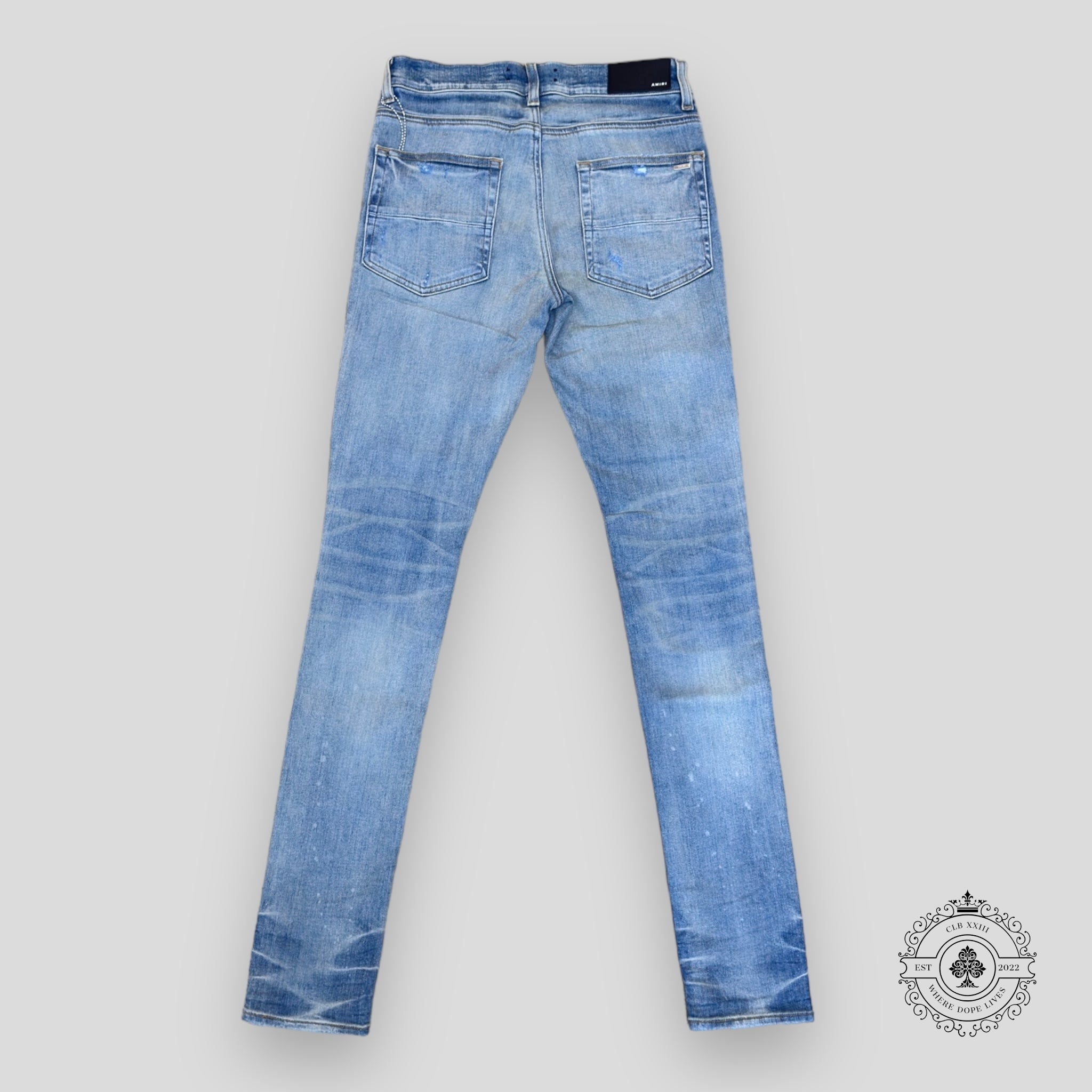 Amiri MX1 Silk Pj Thrasher Jeans in Clay Indigo