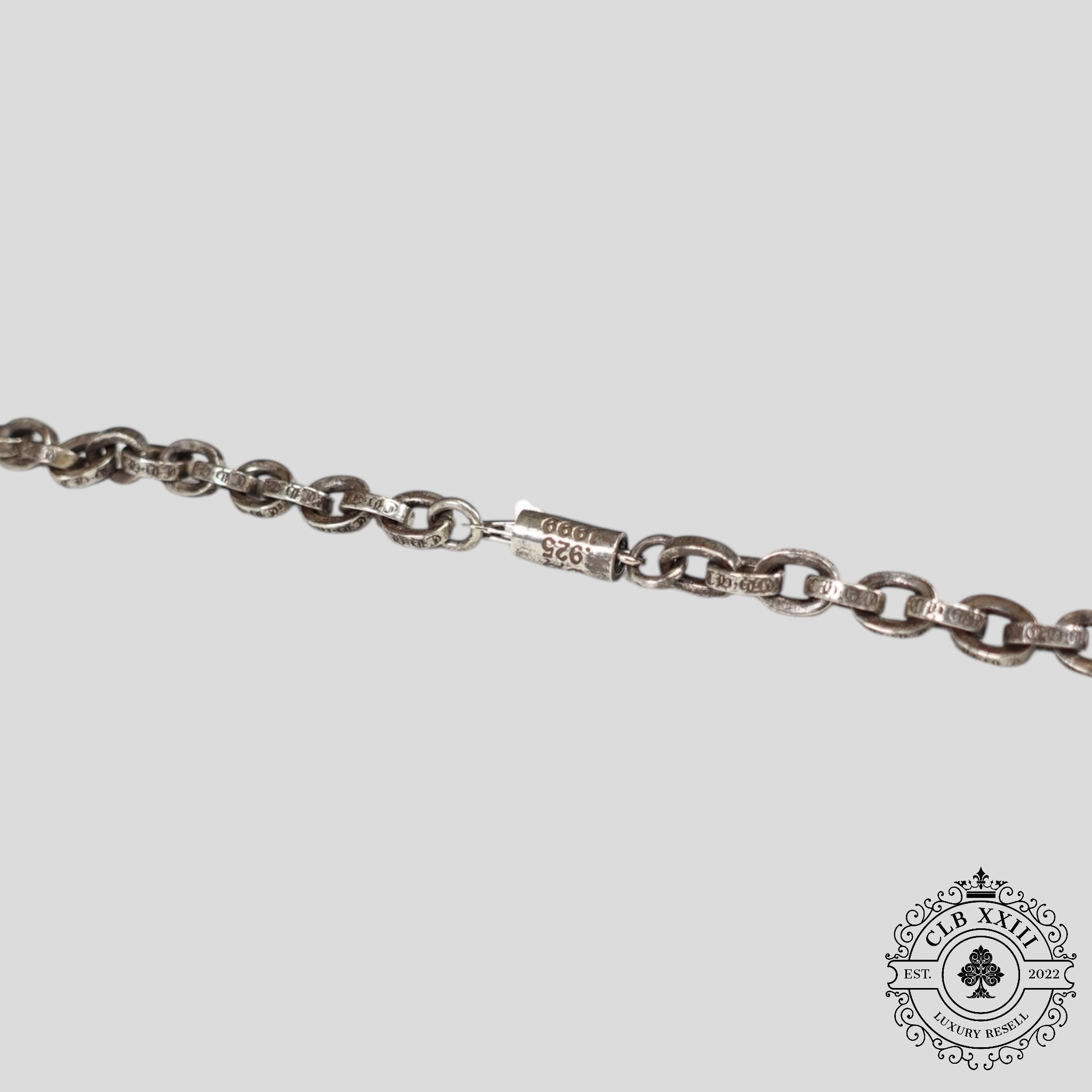 Chrome Hearts Paper Chain 20 Necklace in Silver