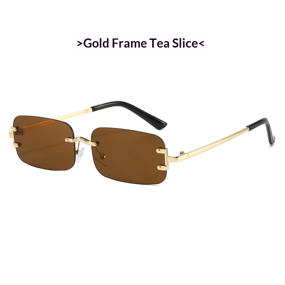 Frameless Rimless Sunglasses – Elegant Western Style