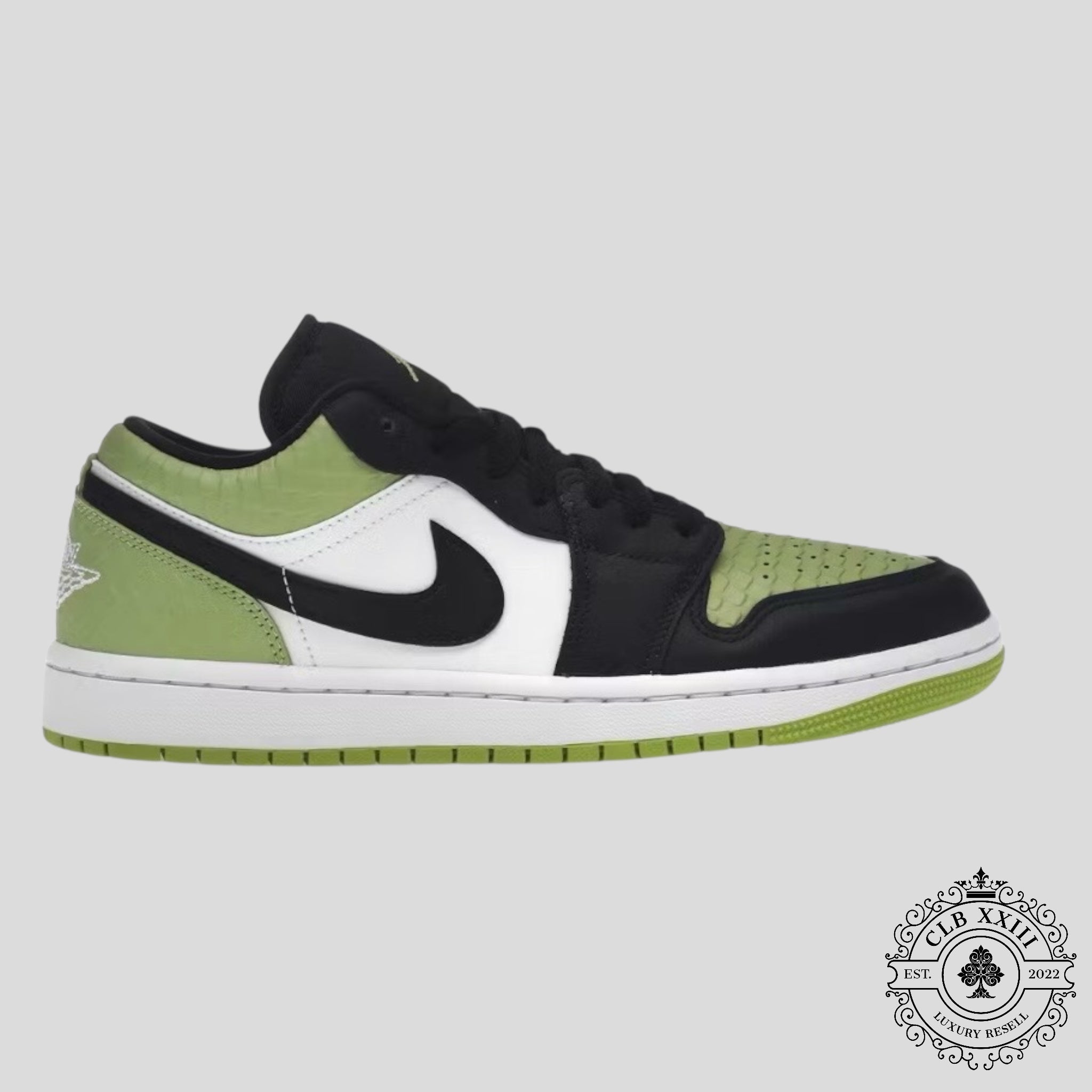 Air Jordan 1 Low Snakeskin Vivid Green Women's