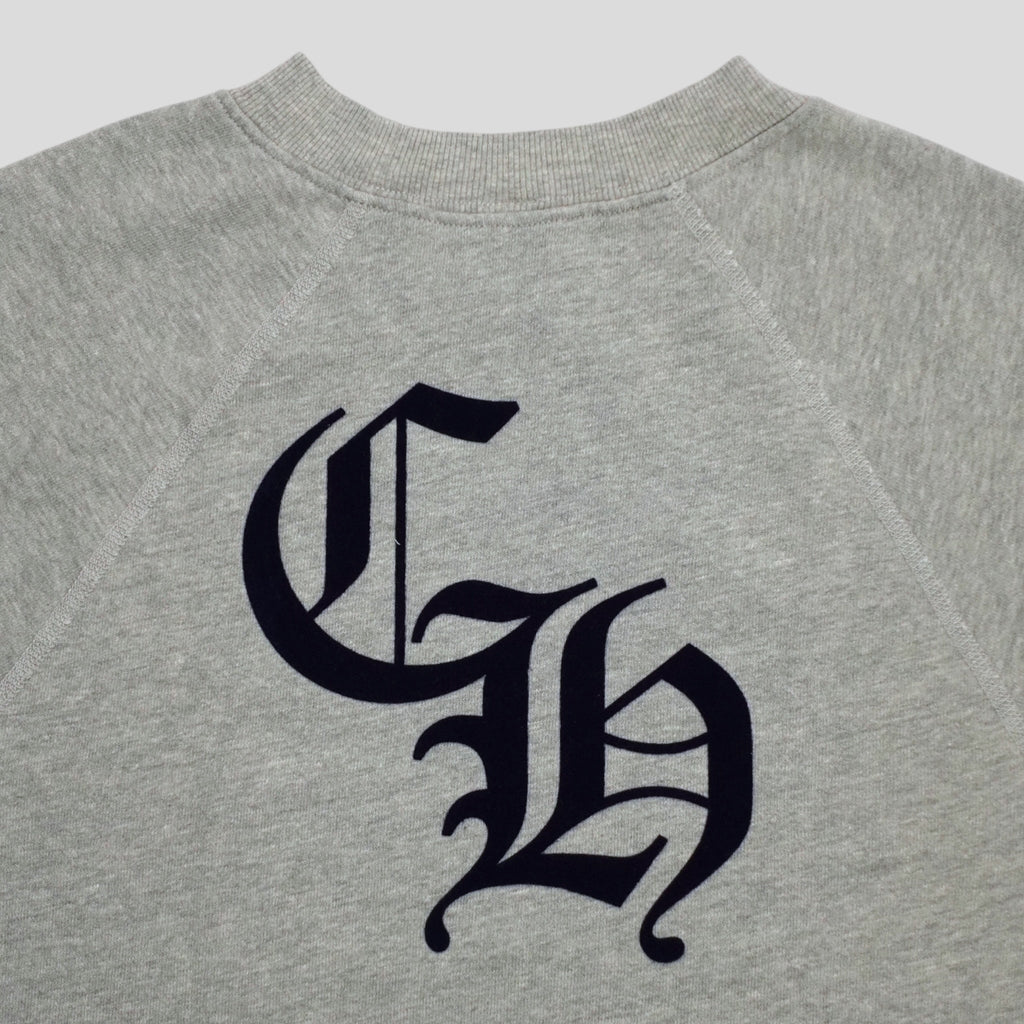 Chrome Hearts Women's Triple Cross CH Flocked Crewneck in Grey