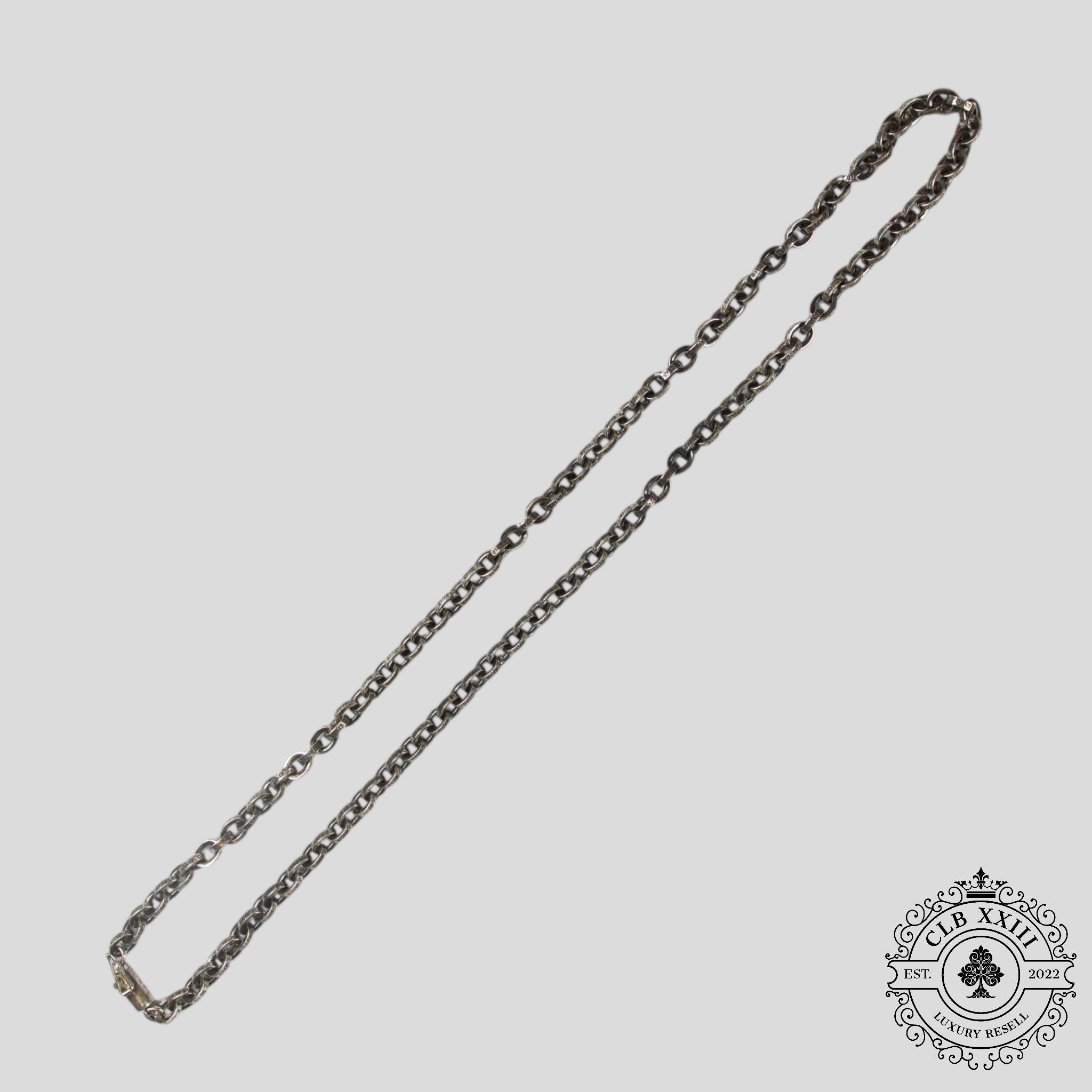 Chrome Hearts Paper Chain Necklace 20 in Silver