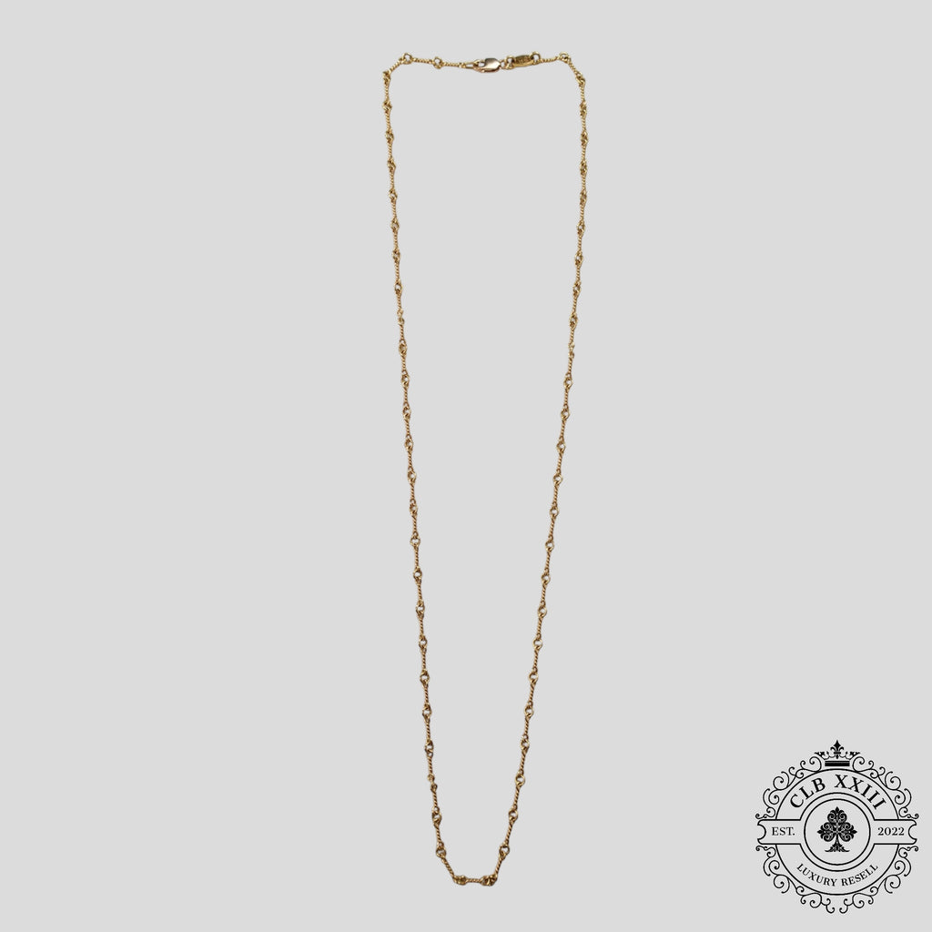 Chrome Hearts 22K Gold Twist 20 Inch Necklace