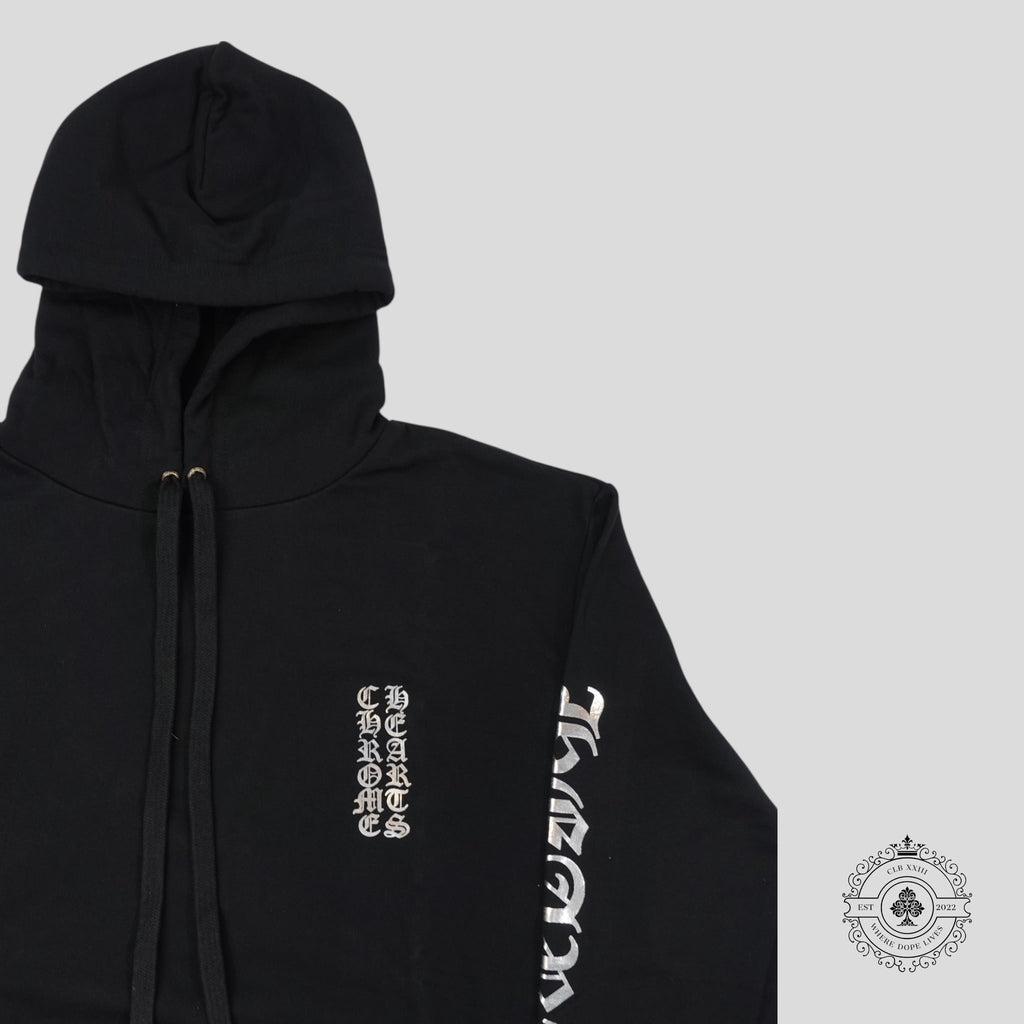 Chrome Hearts 1988 Vertical Logo Hoodie in Black/Silver