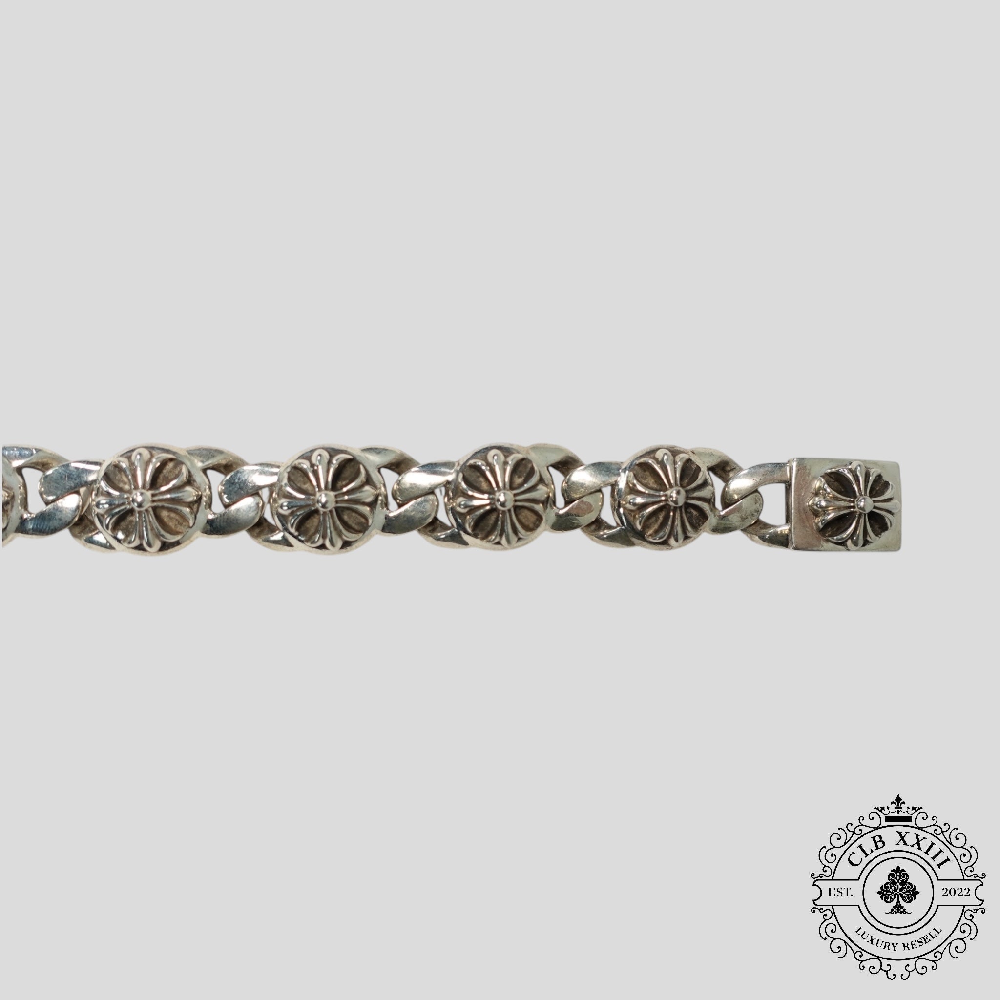 Chrome Hearts Cross 6 Link Cuban Bracelet in Silver