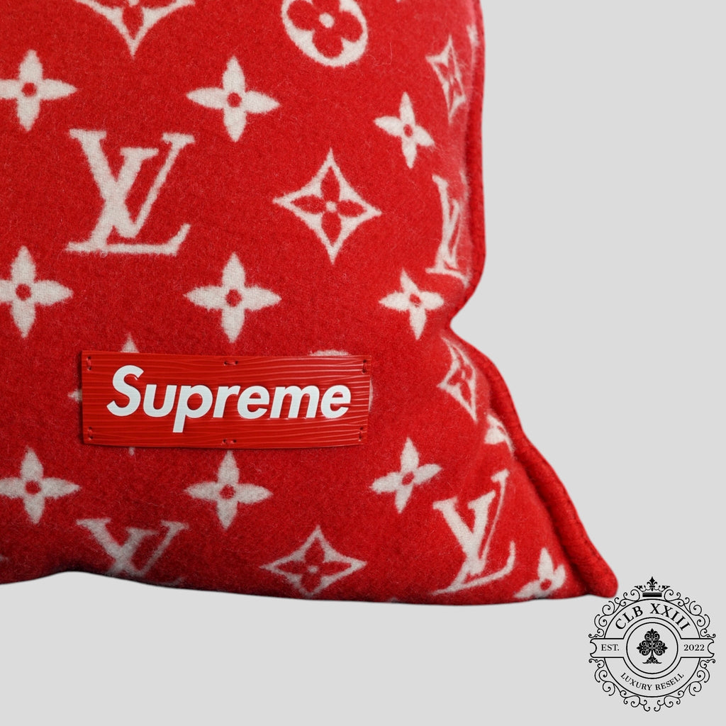Louis Vuitton X Supreme Cashmere Pillow