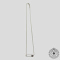 Chrome Hearts Diamond Paper Clip Necklace in Silver