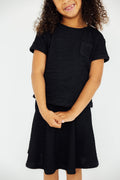 Black Scrunchy Pocket Tee