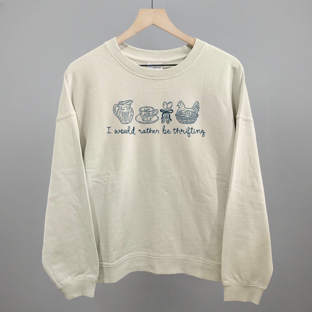 I Would Rather Be Thrifting Blue