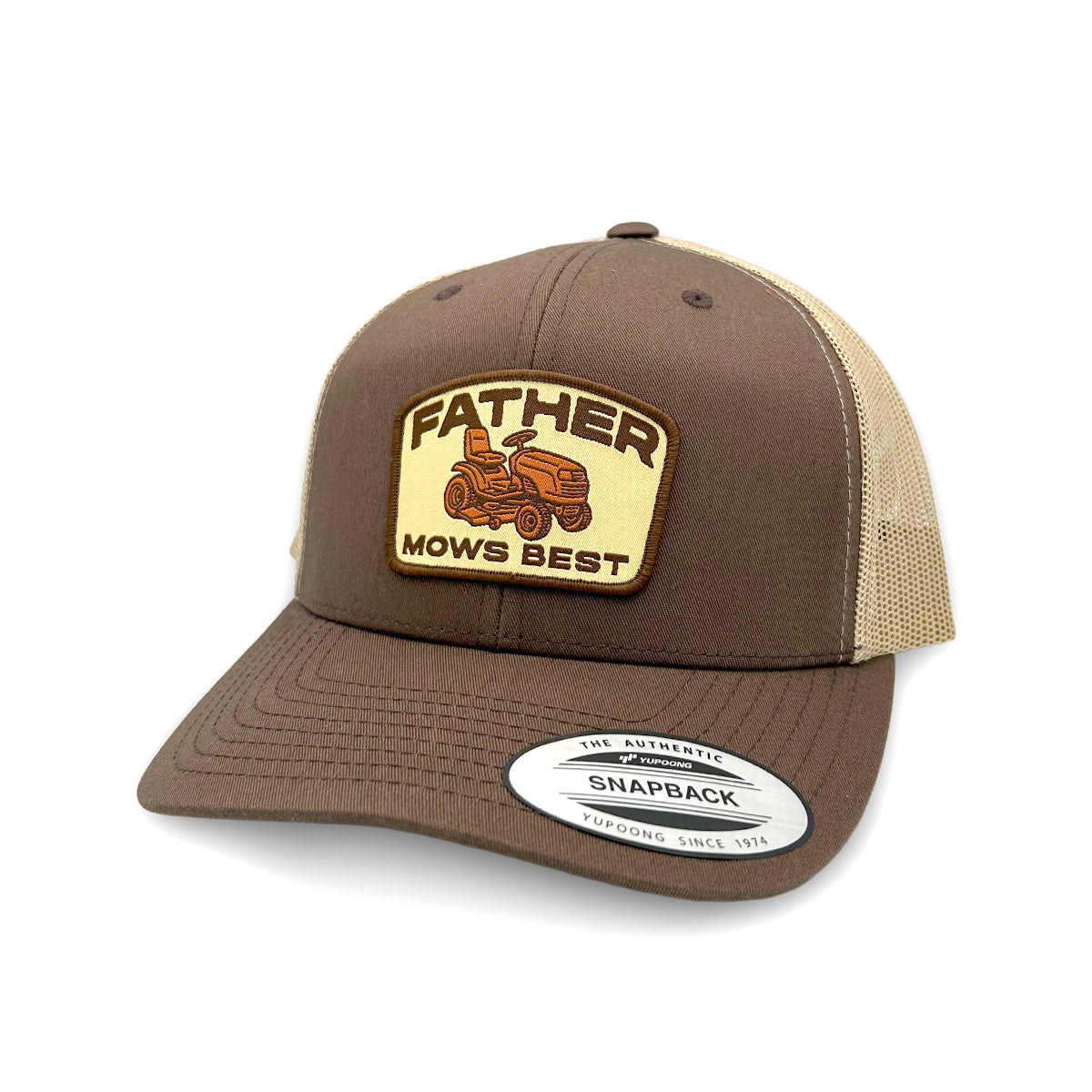 Father Mows Best Brown (Woven Patch)