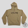 Celine Homme Logo Hoodie in Green
