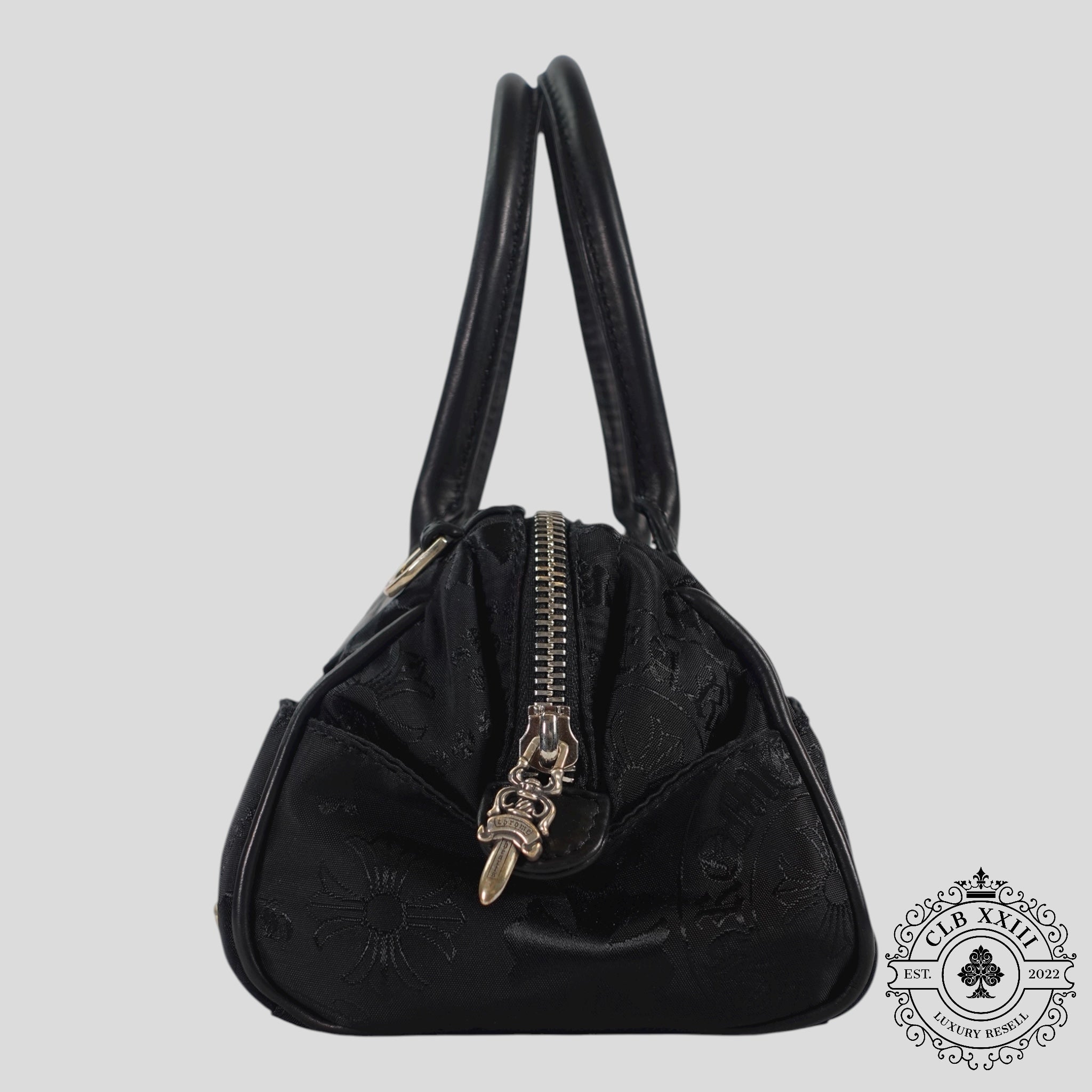 Chrome Hearts Multi Motif Nylon Mini Handbag in Black