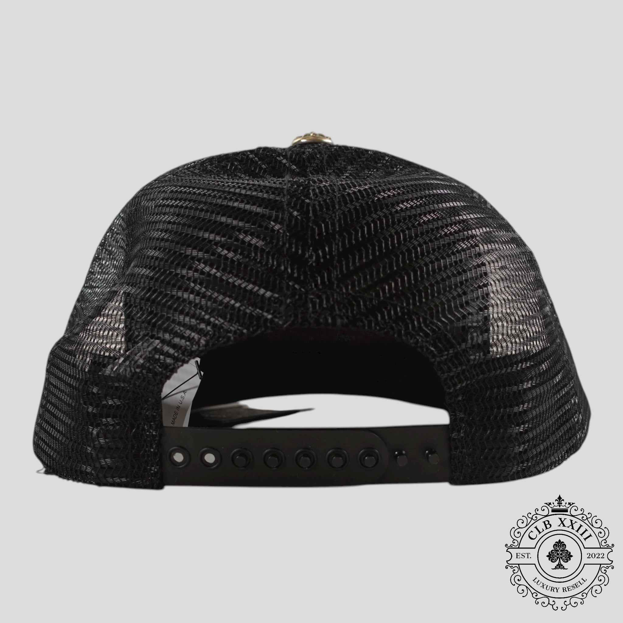 Chrome Hearts Miami Exclusive CH Patch Trucker Hat in Black