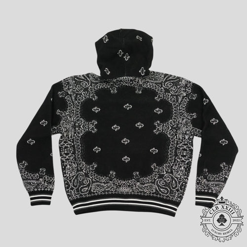 Amiri Bandana Basketball Hoodie in Black