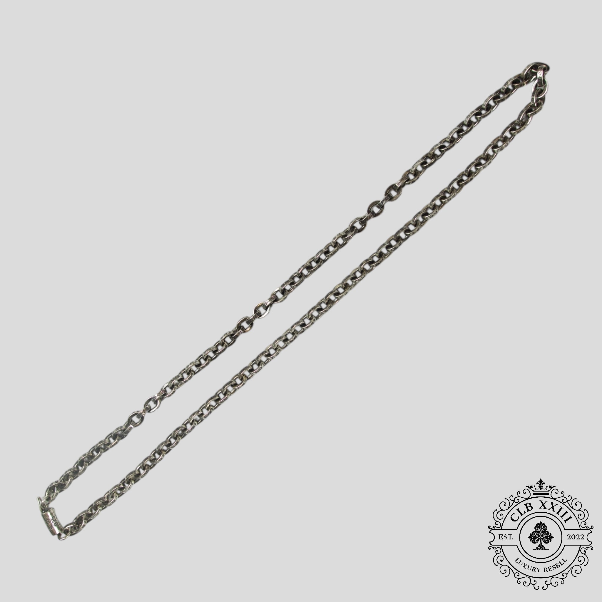 Chrome Hearts Paper Chain Necklace 18 in Silver