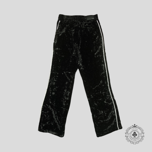 Amiri Crushed Velvet Track Pants in Black