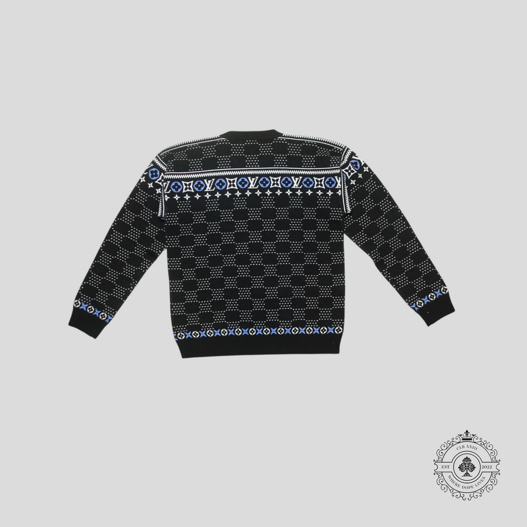 Louis Vuitton LV Fair Isles Damier Pullover Knitwear in Black