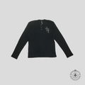 Chrome Hearts Leather Cross Patch Thermal Shirt in Black