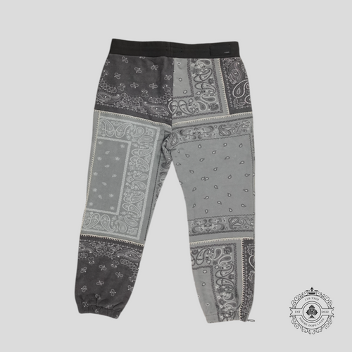 Amiri Bandana Reconstruct Sweatpants in Grey
