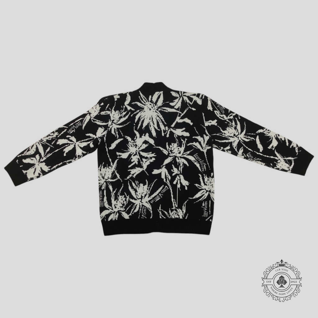 Louis Vuitton Thistle Jacquard Cardigan in Black