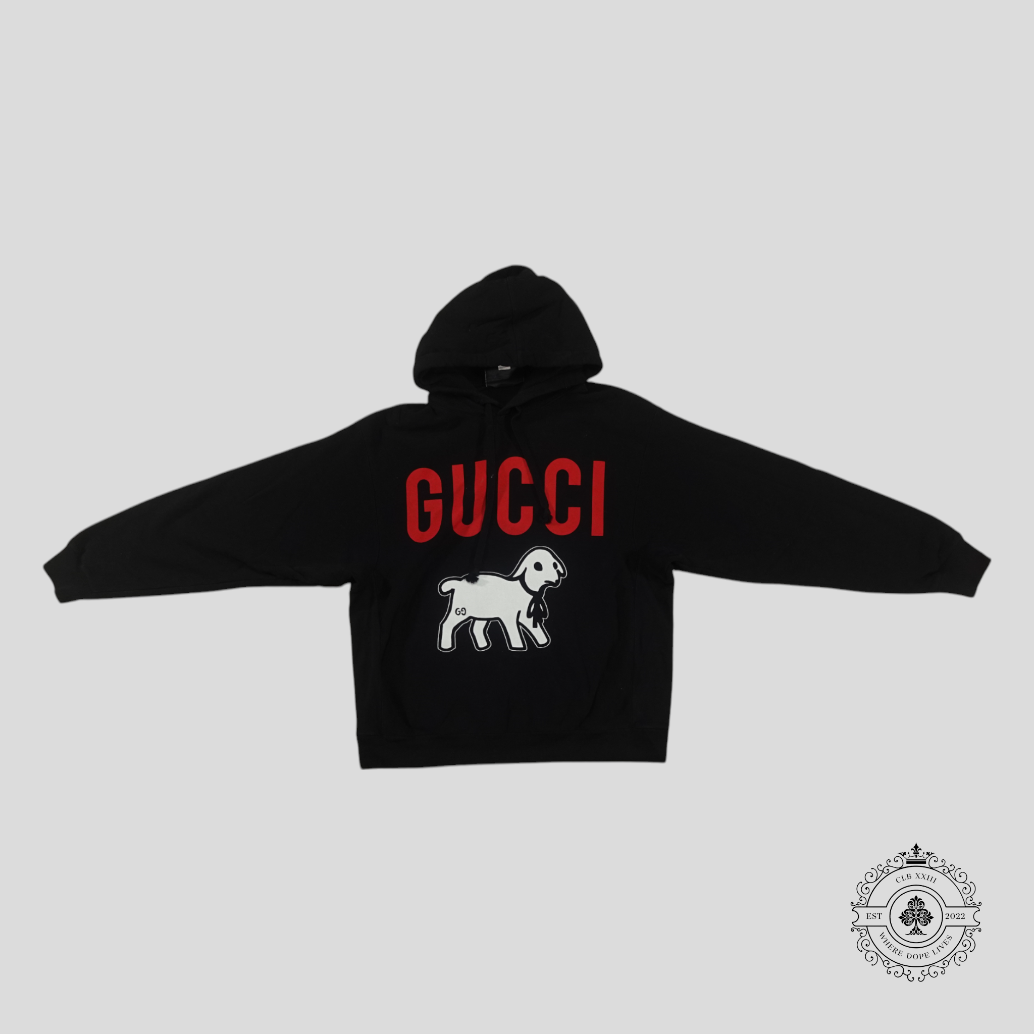 Gucci Lamb Hoodie in Black