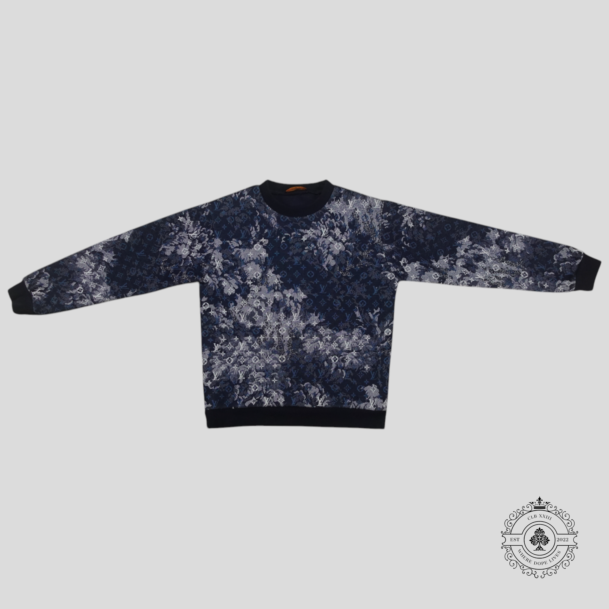 Louis Vuitton Monogram Tapestry Sweatshirt in Blue