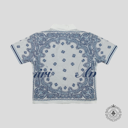 Amiri Bandana Jacquard Polo in White