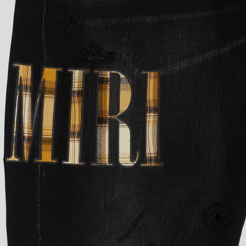 Amiri Core Applique Jeans in Aged Black
