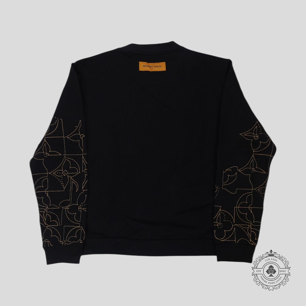 Louis Vuitton Music Line Embroidered Crewneck in Black