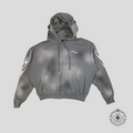 Hellstar Hstar Zip Up Hoodie in Grey