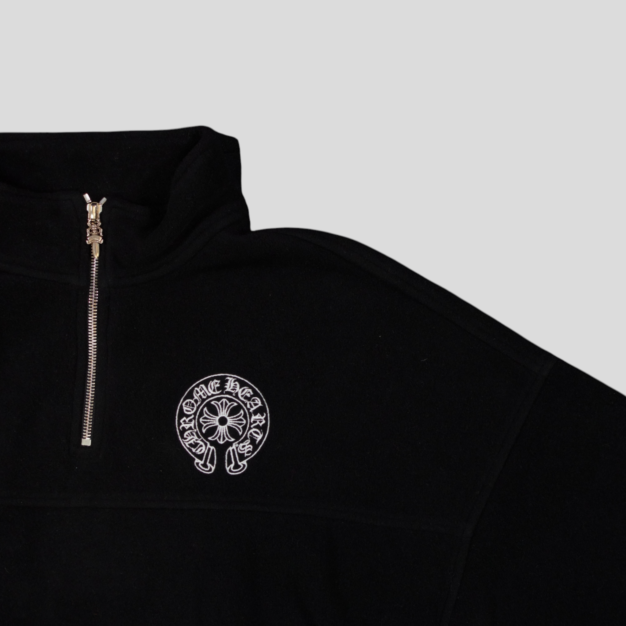 Chrome Hearts Fleece Quarter Zip in Black