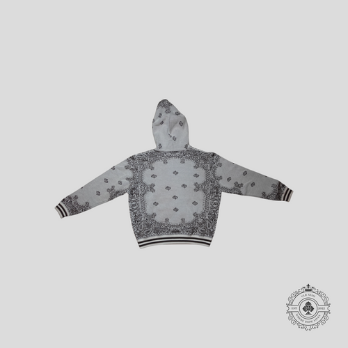 Amiri Knitted Bandana Jacquard Basketball Hoodie in White