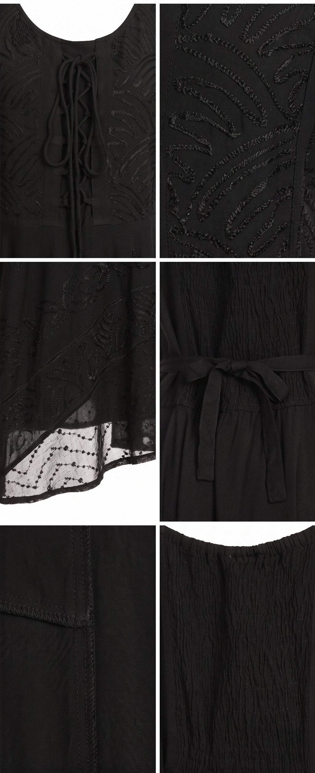 Sakkas Magdilena Stonewashed Corset Front Embroidered Dress